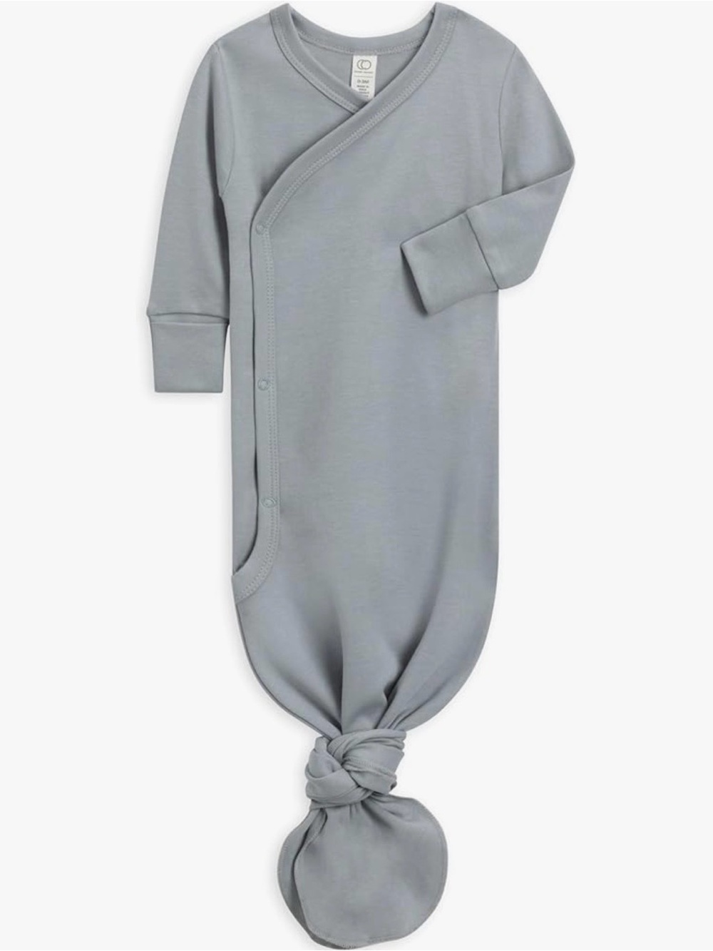 Colored Organics Unisex Knotted Gown and Knotted Hat (0 - 3 Months)